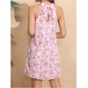 image:imageFloerns Womens Sleeveless Floral Sundress Halter Neck A Line Short DressSoft Pink