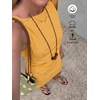 image:imageFloerns Womens Twist Front Summer Dresses Sleeveless Lace Up Ruched Beach Vacation Mini DressYellow
