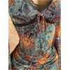 image:imageFloerns Womens Western Cowgirl Bell Sleeve Boho Country Floral Mini DressBlue Sunset