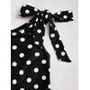 image:imageFloerns Womens Off The Shoulder Metal Floral Layered Hem Mini DressesBlack Polka Dots