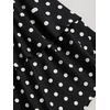 image:imageFloerns Womens Off The Shoulder Metal Floral Layered Hem Mini DressesBlack Polka Dots