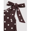 image:imageFloerns Womens Off The Shoulder Metal Floral Layered Hem Mini DressesBrown Polka Dots