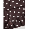 image:imageFloerns Womens Off The Shoulder Metal Floral Layered Hem Mini DressesBrown Polka Dots