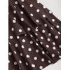 image:imageFloerns Womens Off The Shoulder Metal Floral Layered Hem Mini DressesBrown Polka Dots