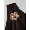image:imageFloerns Womens Off The Shoulder Metal Floral Layered Hem Mini DressesCoffee