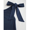 image:imageFloerns Womens Off The Shoulder Metal Floral Layered Hem Mini DressesDark Blue
