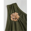 image:imageFloerns Womens Off The Shoulder Metal Floral Layered Hem Mini DressesDark Green