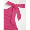 image:imageFloerns Womens Off The Shoulder Metal Floral Layered Hem Mini DressesHot Pink