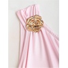 image:imageFloerns Womens Off The Shoulder Metal Floral Layered Hem Mini DressesLight Pink