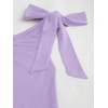 image:imageFloerns Womens Off The Shoulder Metal Floral Layered Hem Mini DressesPurple Taro