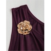 image:imageFloerns Womens Off The Shoulder Metal Floral Layered Hem Mini DressesRed Violet