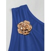 image:imageFloerns Womens Off The Shoulder Metal Floral Layered Hem Mini DressesRoyal Blue