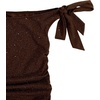 image:imageFloerns Womens Off The Shoulder Metal Floral Layered Hem Mini DressesRust Brown