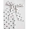 image:imageFloerns Womens Off The Shoulder Metal Floral Layered Hem Mini DressesWhite Polka Dots