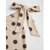 image:imageFloerns Womens Off The Shoulder Metal Floral Layered Hem Mini DressesYellow Polka Dots