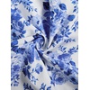 image:imageFloerns Womens Plus Size Floral Square Neck Short Sleeve Maxi DressBlue and White
