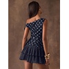 image:imageFloerns Womens Polka Dots Off Shoulder Mini Dress Tiered Party DressesDark Blue