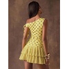 image:imageFloerns Womens Polka Dots Off Shoulder Mini Dress Tiered Party DressesLight Yellow