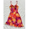 image:imageFloerns Womens Summer Tropical Twist Front Ruched Ruffle Hem Bodycon DressOrange