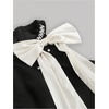 image:imageFloerns Womens Bowknot Halter Dress Pearl Ruffle Hem Party Mini DressesBlack