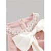 image:imageFloerns Womens Bowknot Halter Dress Pearl Ruffle Hem Party Mini DressesPink