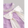image:imageFloerns Womens Bowknot Halter Dress Pearl Ruffle Hem Party Mini DressesViolet Purple
