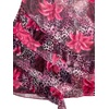 image:imageFloerns Womens Cheetah Draped Halter Mini Dress Tiered Ruffle Club OutfitsFloral Pink