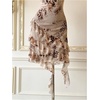 image:imageFloerns Womens Cheetah Draped Halter Mini Dress Tiered Ruffle Club OutfitsKhaki