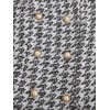 image:imageFloerns Womens Plaid Tweed Sleeveless Square Neck Elegant Work Mini DressBlack and White