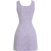 image:imageFloerns Womens Plaid Tweed Sleeveless Square Neck Elegant Work Mini DressPale Purple