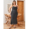 image:imageFloerns Womens Plus Size Vintage Graphic Mesh Long Birthday Goth DressesBlack Polka Dots