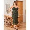 image:imageFloerns Womens Plus Size Vintage Graphic Mesh Long Birthday Goth DressesGreen Vintage Floral