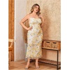 image:imageFloerns Womens Plus Size Vintage Graphic Mesh Long Birthday Goth DressesYellow Floral