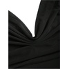 image:imageFloerns Womens Sexy Halter Draped Neck Ruched Tie Front Mini DressesBlack