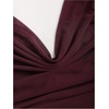image:imageFloerns Womens Sexy Halter Draped Neck Ruched Tie Front Mini DressesBurgundy