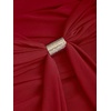 image:imageFloerns Womens Sexy Halter Draped Neck Ruched Tie Front Mini DressesDark Red