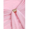 image:imageFloerns Womens Sexy Halter Draped Neck Ruched Tie Front Mini DressesPink