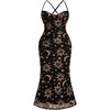 image:imageFloerns Womens Plus Size Vintage Graphic Mesh Long Birthday Goth DressesBlack and Gold