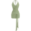 image:imageFloerns Womens Sexy Halter Draped Neck Ruched Tie Front Mini DressesAqua Green