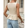 image:imageFloerns Womens Cute Sleeveless Peplum Tops Crew Neck Dressy Casual Summer Tank TopsApricot