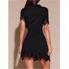 image:imageFloerns Womens Elegant Lace A Line Mini Dress Formal Cocktail Party DressBlack