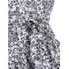 image:imageFloerns Womens Floral Halter Ruffle Tiered Cute Summer Mini DressBlack and White