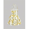 image:imageFloerns Womens Floral Halter Ruffle Tiered Cute Summer Mini DressYellow Lemon