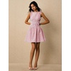 image:imageFloerns Womens Gingham A Line Dress Mini Checkered Elegant DressesRed Stripe