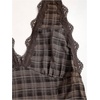 image:imageFloerns Womens Gingham Backless Lace V Neck A Line Halter Mini DressesBrown