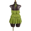 image:imageFloerns Womens Halter Sleeveless Tiered Layered Ruffle Mesh Mini DressesGreen