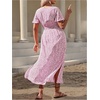 image:imageFloerns Womens Plus Size Hawaiian Tropical V Neck Long DressLight Pink