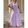 image:imageFloerns Womens Plus Size Hawaiian Tropical V Neck Long DressPurple