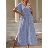 image:imageFloerns Womens Plus Size Hawaiian Tropical V Neck Long DressSky Blue