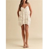 image:imageFloerns Womens Ruffle Mini Dress Tie Shoulder Sleeveless Cocktail SundressApricot